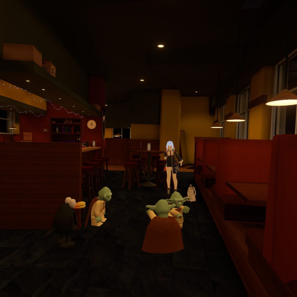 Users having a good time at the great pug in VRchat