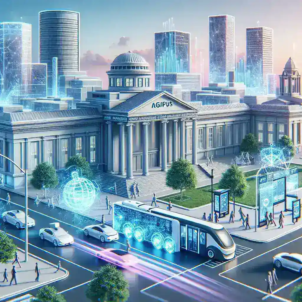 "AI services powered by DGX GPU technology for urban mobility research at a university campus, showcasing innovative transportation solutions and advanced data analysis."