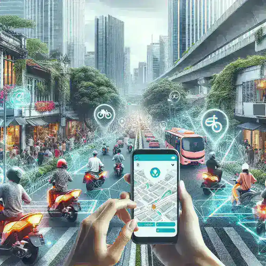 "Motor listrik sewa aplikasi dari startup transportasi Indonesia, menampilkan inovasi layanan ramah lingkungan untuk mobilitas modern."