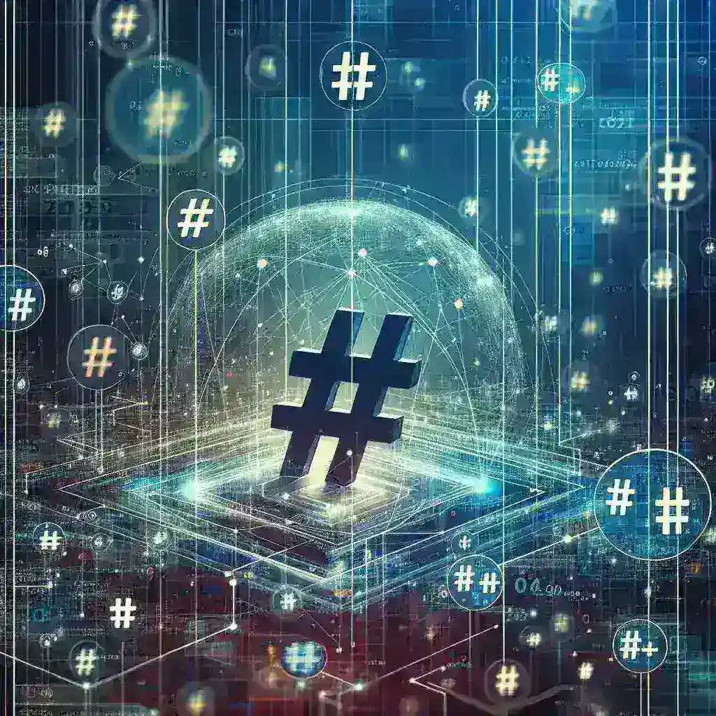 "Ilustrasi cara menggunakan hashtag secara efektif untuk meningkatkan visibilitas di media sosial pada tahun 2025."